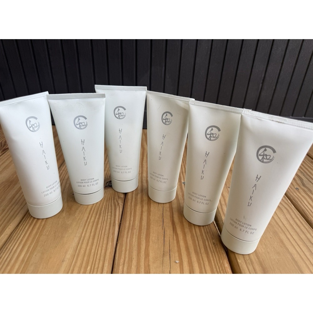 6 Vintage 2001 Avon Haiku Perfumed Body Lotion 6.7 fl oz Each New Old Stock